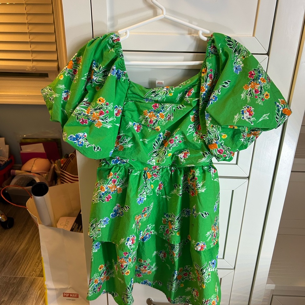 Cat & Jack Green Floral Dress